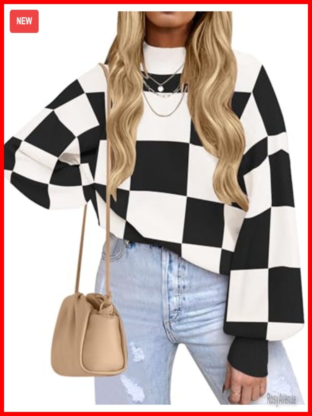 Oversized Turtleneck Knit Pullover Sweater Batwing Sleeve Fall Winter